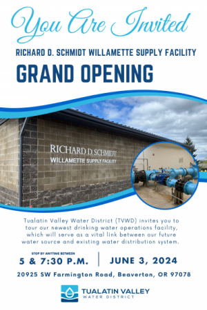 Invite to the Grand Opening of the Richard D. Schmidt Willamette Supply Facility